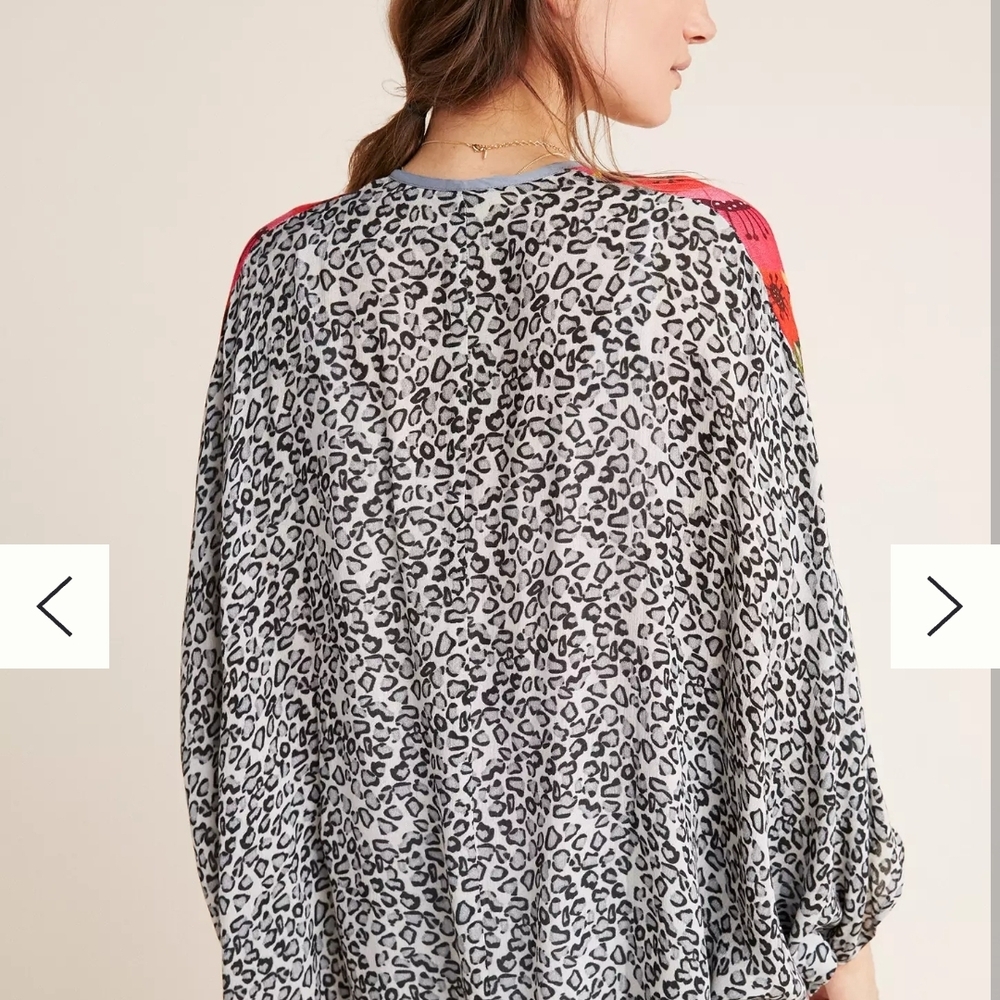 NWT Anthropologie BI^nk London Kimono Floral Animal Print One Size - Picture 8 of 8